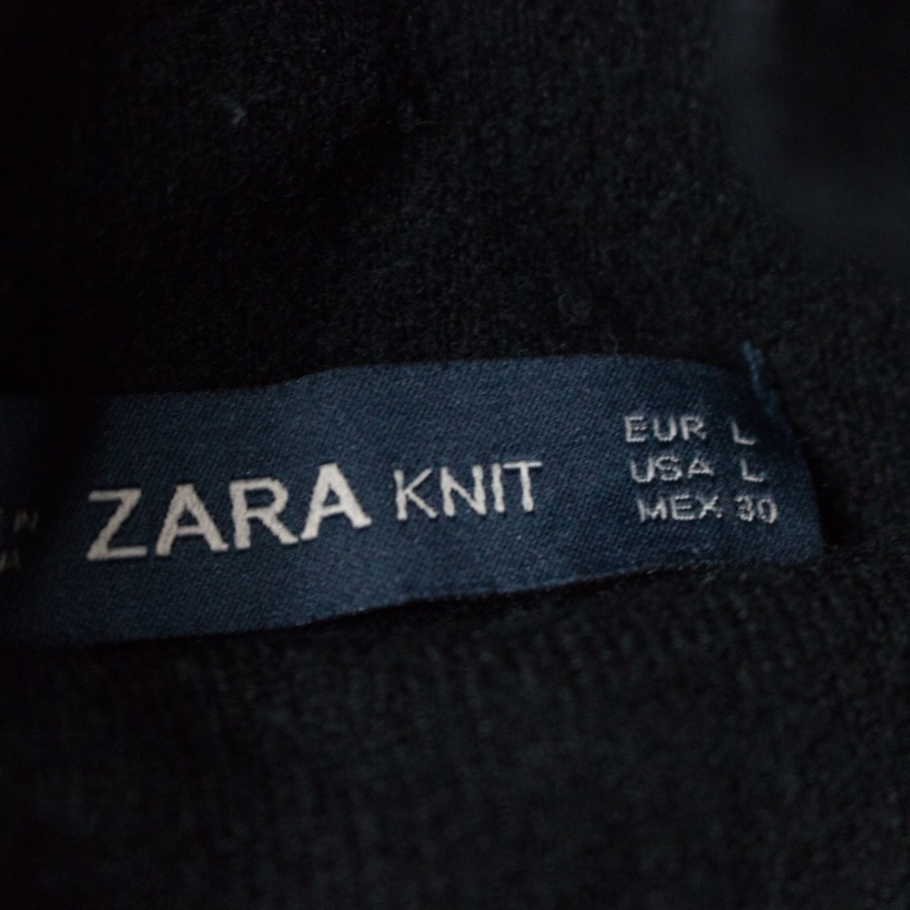 ZARA | Knit Long Sleeve High Neck Ruffle Dress - Picture 5 of 7